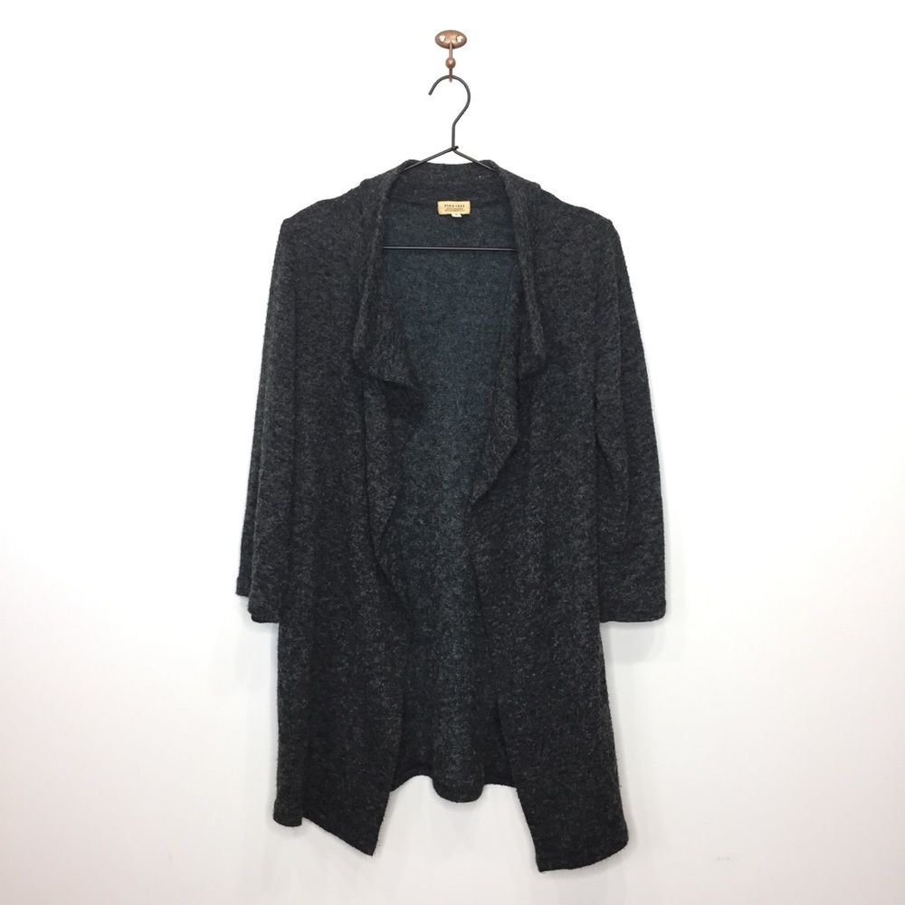 Piko 1988 gray open front cardigan duster crop sleeves S